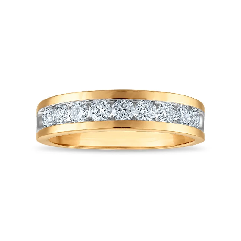 sci-fi gemstone ring-Signature EcoLove 1 CTW Lab Grown Diamond Wedding Ring in 14KT Yellow Gold