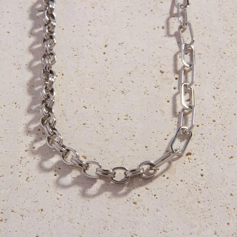 pearl braided necklace-Silver Cleopatra Necklace