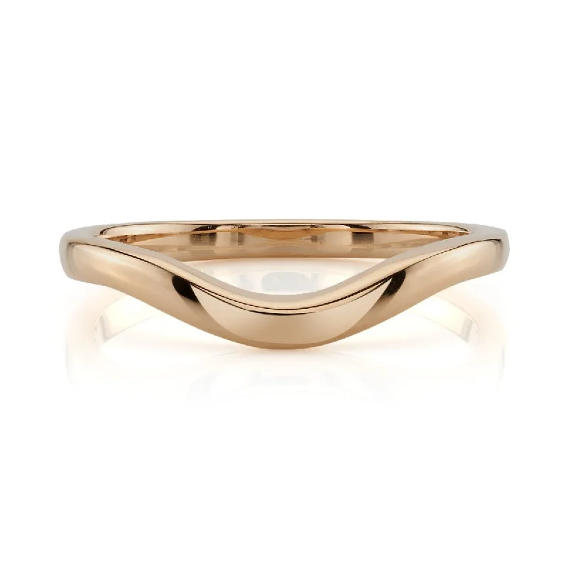 stretchable silver ring-Single Stone 18K Rose Gold Grace Band