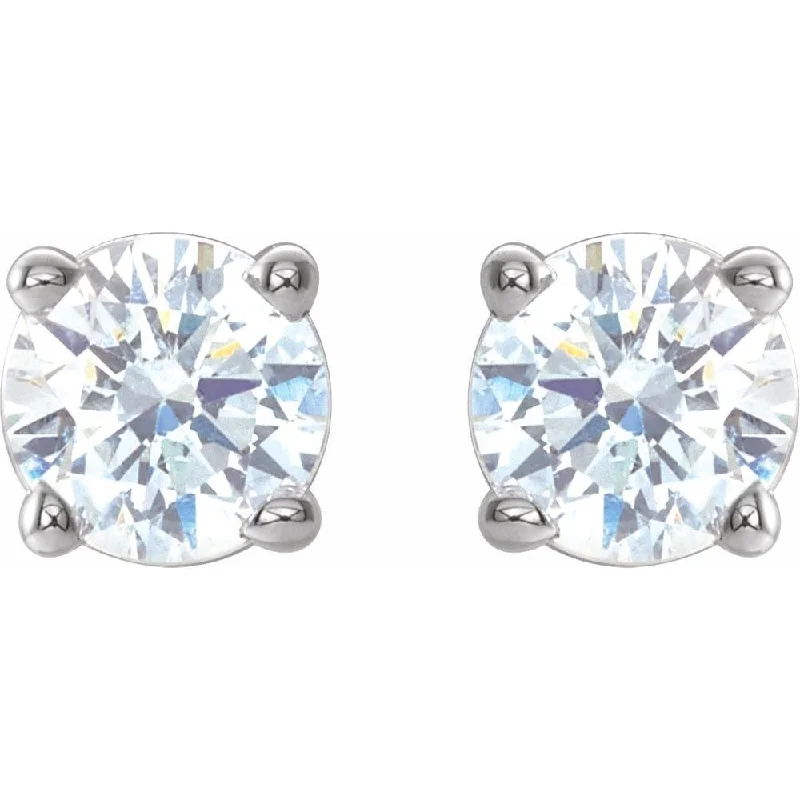 radiant stud earrings-14k White Gold 1/3 CTW Diamond Stud Earring for Women