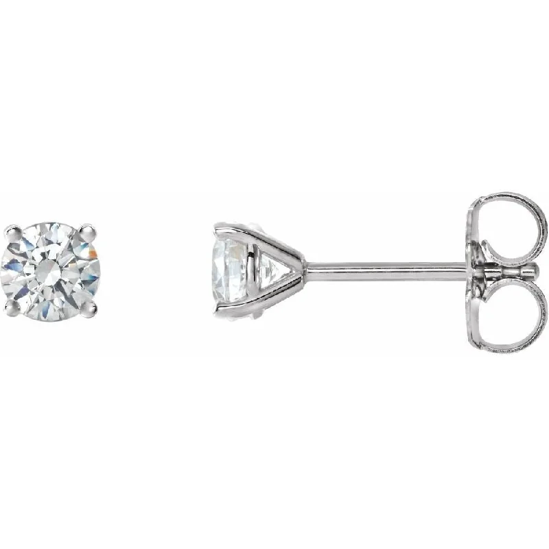 rover chic earrings-14k White Gold 3/4 CTW Diamond 4-Prong Cocktail-Style Stud Earring for Women