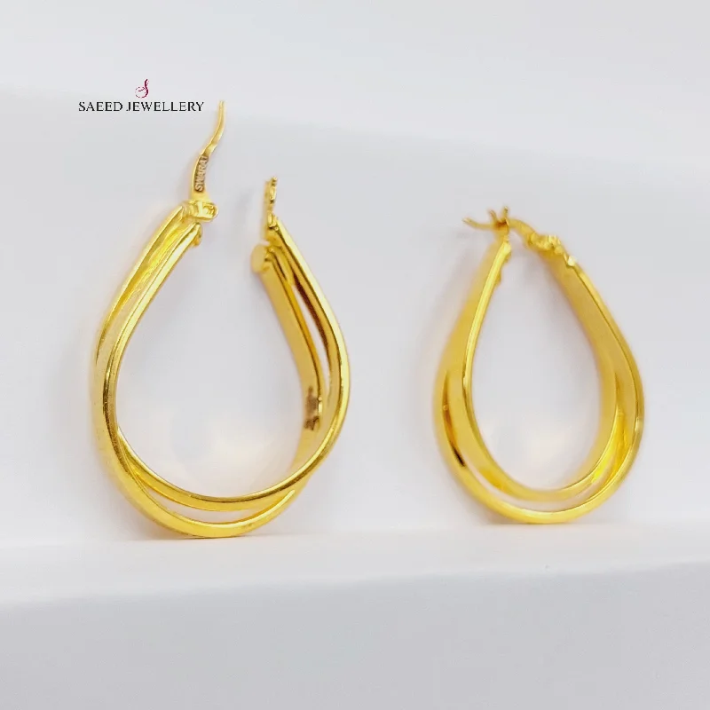 braided love earrings-Hoop Earrings