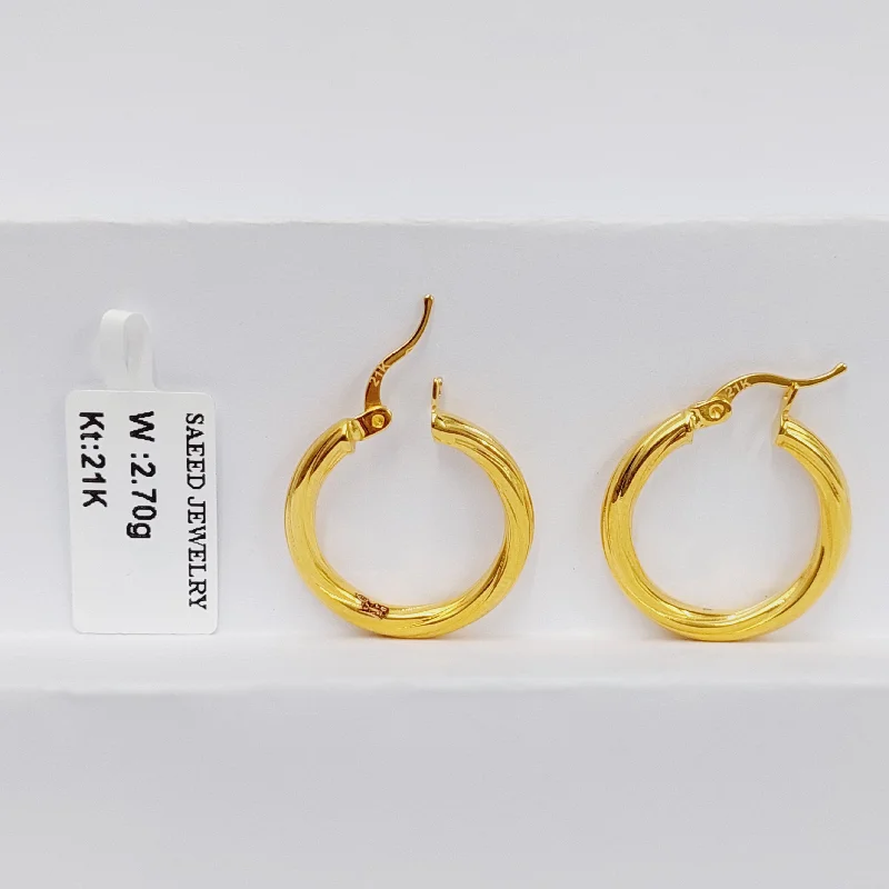 cast silver earrings-Hoop Earrings