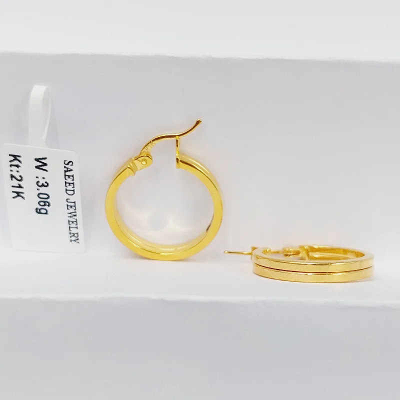 narrow drop earrings-Hoop Earrings