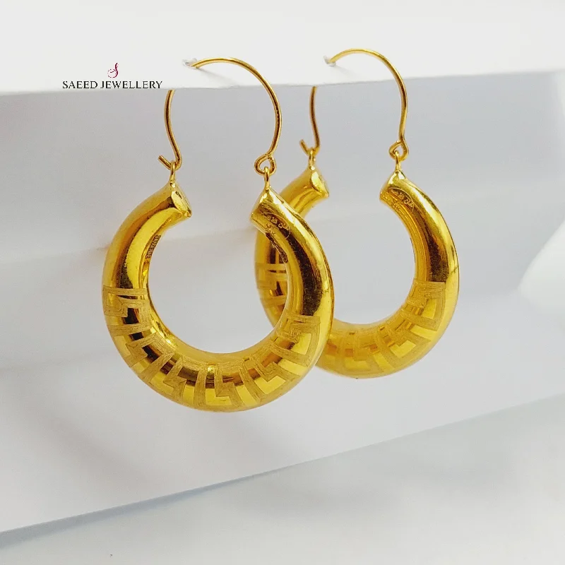 six-gem chandelier earrings-Deluxe Hoop Earrings