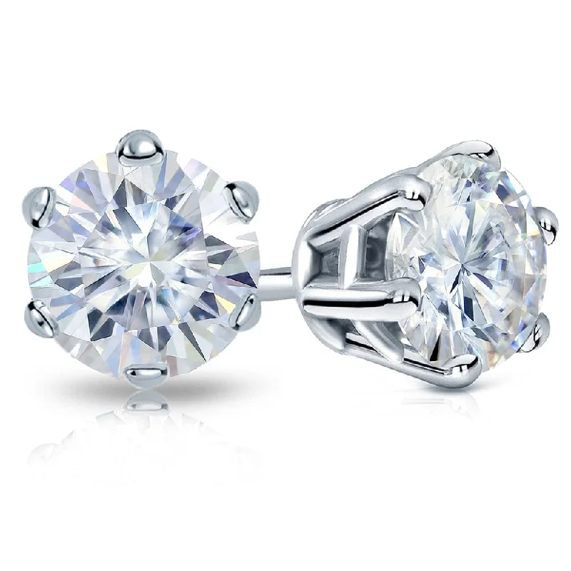 elegant lattice earrings-Auriya 18k Gold 5ctw Round Moissanite Stud Earrings