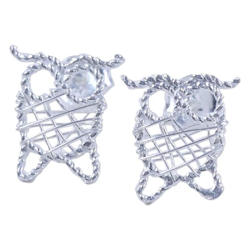 mini letter earrings-Handmade Sterling Silver Drop Earrings, 'Owl Wrap' (Thailand)