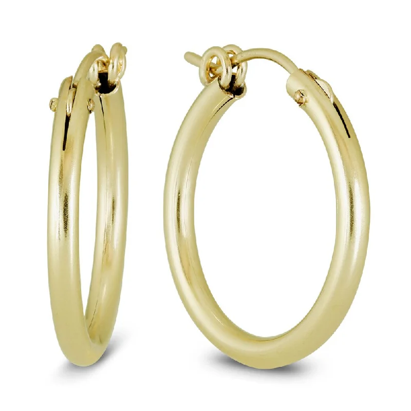 steel hoop earrings-Marquee Jewels 14k Yellow Gold Filled 22 mm Hoop Earrings