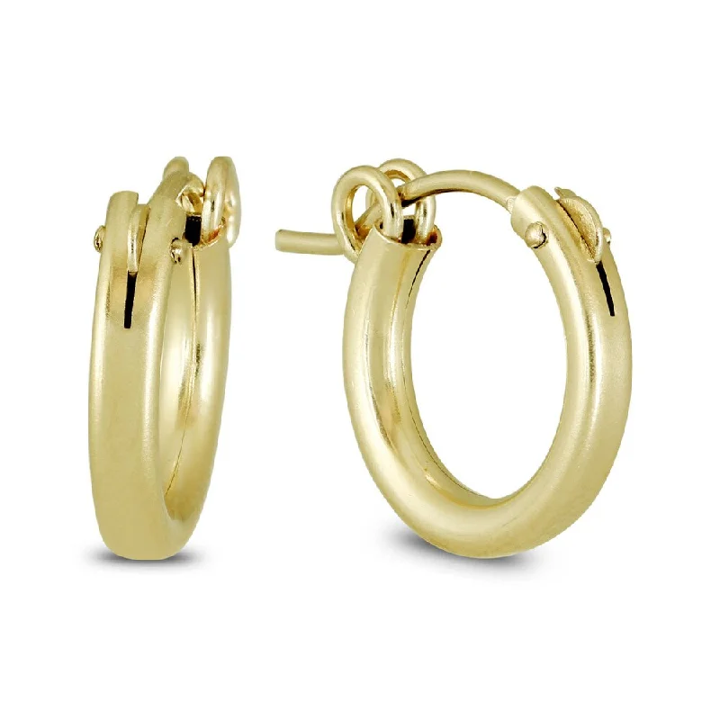 coral reef earrings-Marquee Jewels 14k Yellow Gold Filled Hoop Earrings