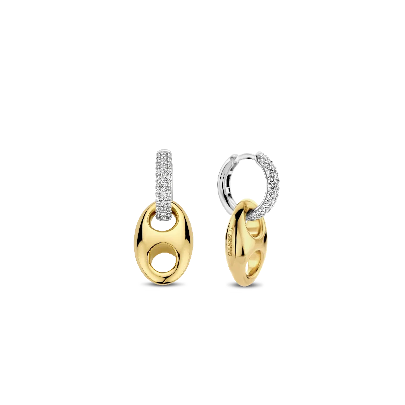 rose gold twisted earrings-TI SENTO Earrings 7983ZY