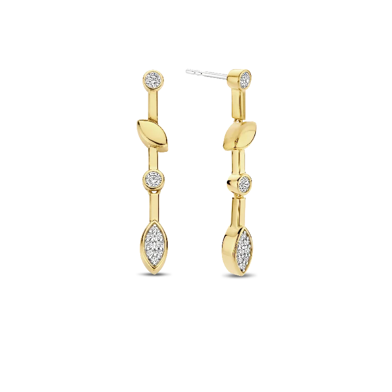 wave drop earrings-TI SENTO Earrings 7988ZY