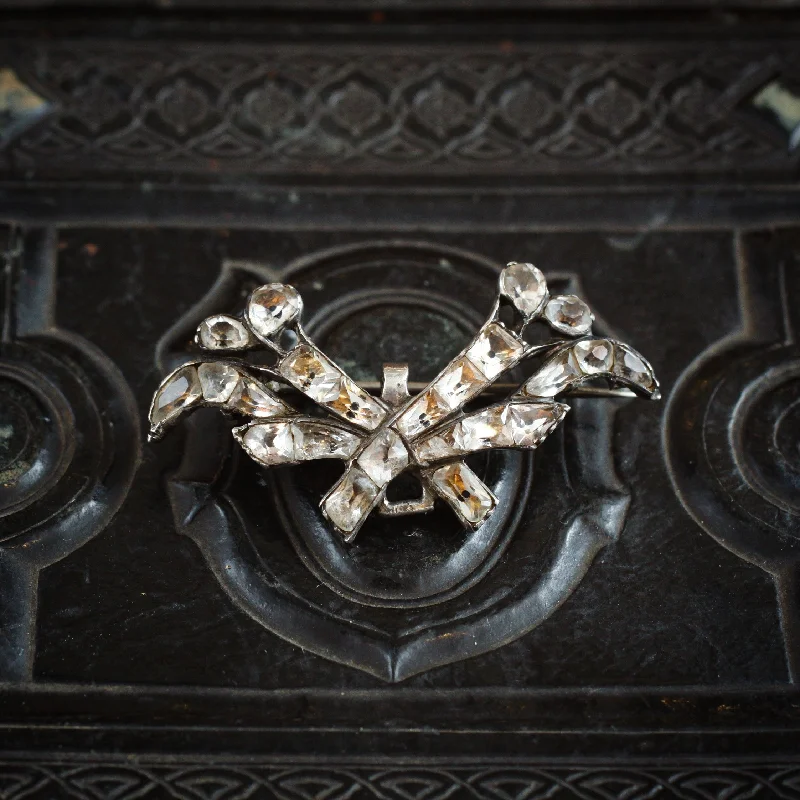 Circa 1750's Georgian Black Dot Paste Brooch