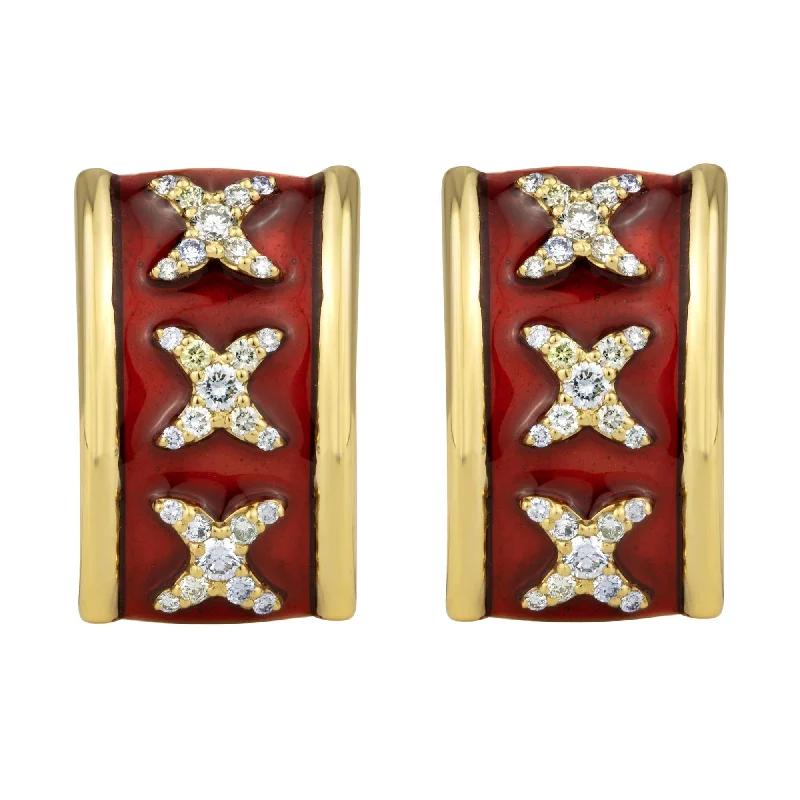 Earrings - Diamond (Enamel)