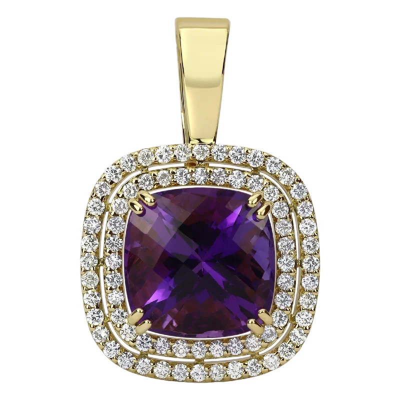 Pendant - Amethyst And Diamond